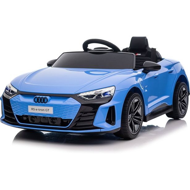 Lasten sähköauto Nordic Play Speed Audi RS e-tron GT 4x12V, EVA -renkaat, keinonahkaistuin, sininen