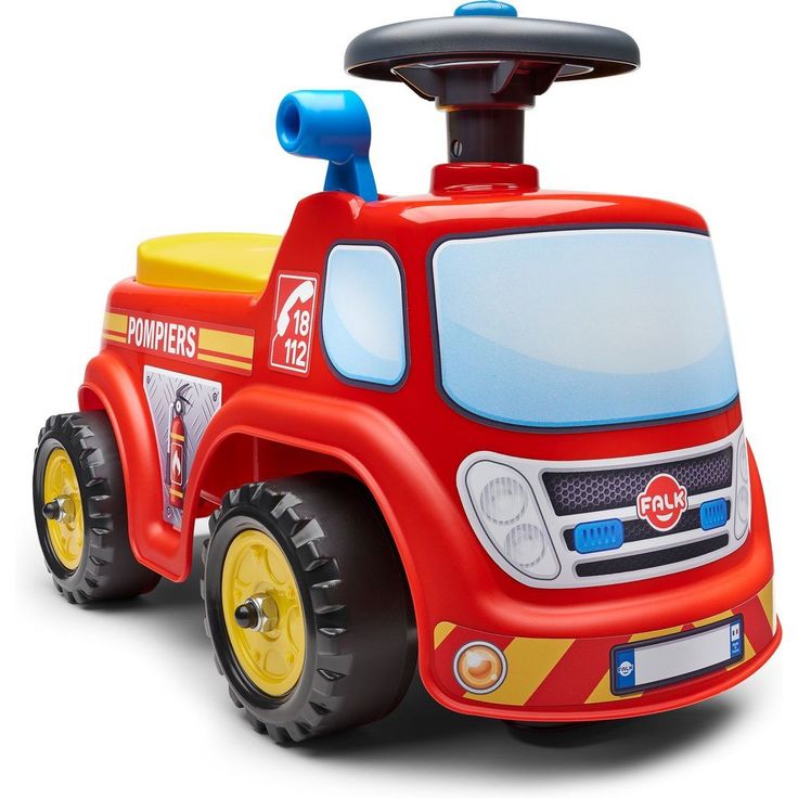 Potkuauto Falk Paloauto ride-on, säilytystila, ratti ja äänitorvi