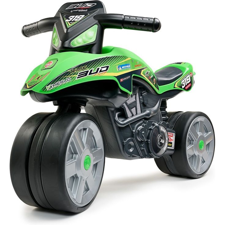 Leikkimoottoripyörä Falk Bud Racing, vihreä