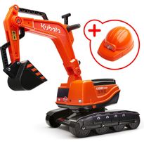 Leikkikaivinkone Falk Kubota, sis. kypärä, oranssi