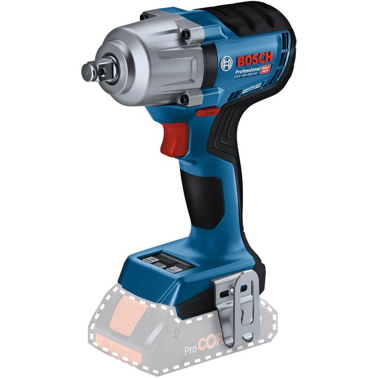 Akkuiskumutterinväännin Bosch Professional GDS 18V-450 HC Solo, 18V, ilman akkua