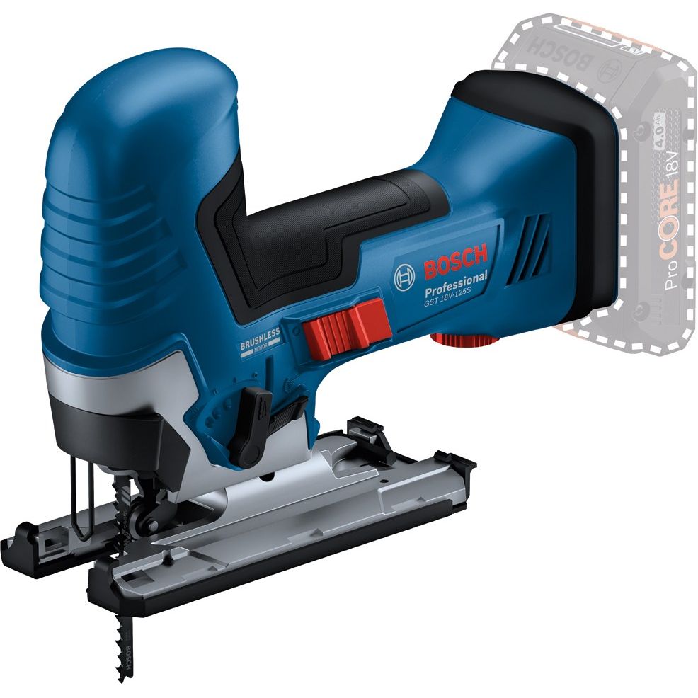Akkupistosaha Bosch Professional GST 18V-125 S Solo, 18V, ilman akkua