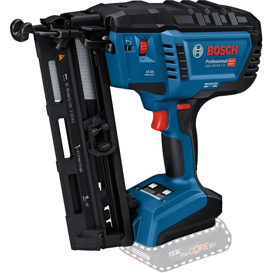 Akkuviimeistelynaulain Bosch Professional GNH 18V-64-2 M Solo, 18V, ilman akkua