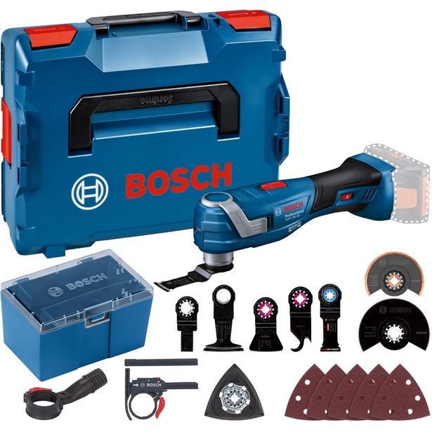 Akkumonitoimityökalu Bosch Professional GOP 18V-34 Starlock Solo, 18V, ilman akkua + L-Boxx KIT