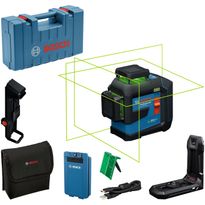 Linjalaser Bosch Professional GLL 80-33 G, 3.0Ah akulla + DK 20, laukku
