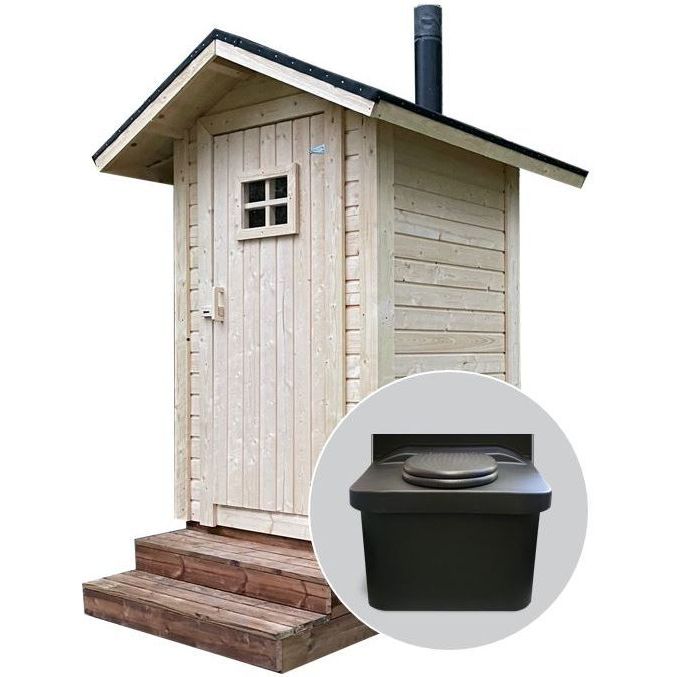 Kompostoiva puucee Ekolet Onni kompostikäymälällä