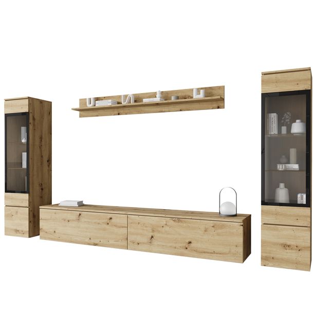 Olohuoneen seinäyksikkö VERA II, ruskea (0679)