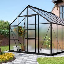 Kasvihuone Vitavia Merkur, polykarbonaatti, musta, eri kokoja