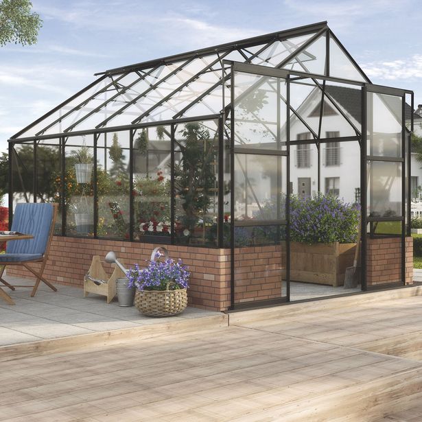 Kasvihuone Vitavia Cassandra, lasi, musta