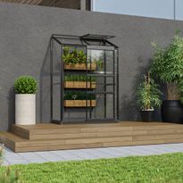 Seinäkasvihuone Vitavia Ida, lasi, sokkelilla, eri kokoja ja värejä