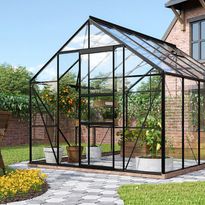 Kasvihuone Vitavia Merkur, lasi, musta, eri kokoja