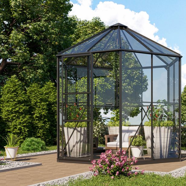 Kasvihuone Vitavia Hera 4500, 4.5m2, lasi, musta