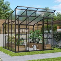 Kasvihuone Vitavia Freya 7600, 7,6m², lasi, musta