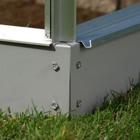 Kasvihuoneen sokkeli Vitavia Venus/Orion 5000, 5m², 125mm, teräs, harmaa