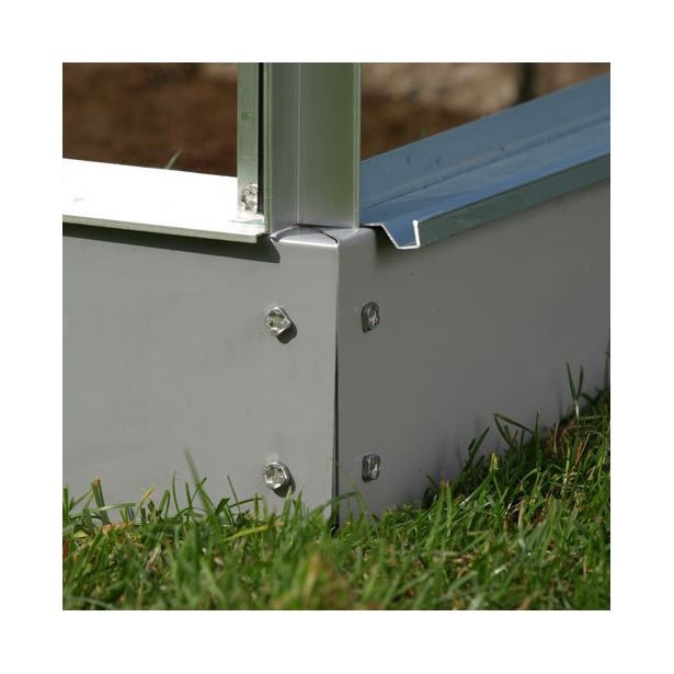 Kasvihuoneen sokkeli Vitavia Venus/Orion 5000, 5m2, 125mm, teräs, harmaa