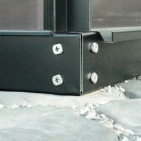 Kasvihuoneen sokkeli Vitavia 6700/7600, 6.7m², 60mm, teräs, musta