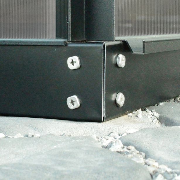 Kasvihuoneen sokkeli Vitavia 6700/7600, 6.7m2, 60mm, teräs, musta