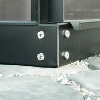 Kasvihuoneen sokkeli Vitavia, teräs, musta, eri kokoja