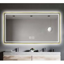 Valopeili Mirror Line 110x70cm, kultaisilla kehyksillä 