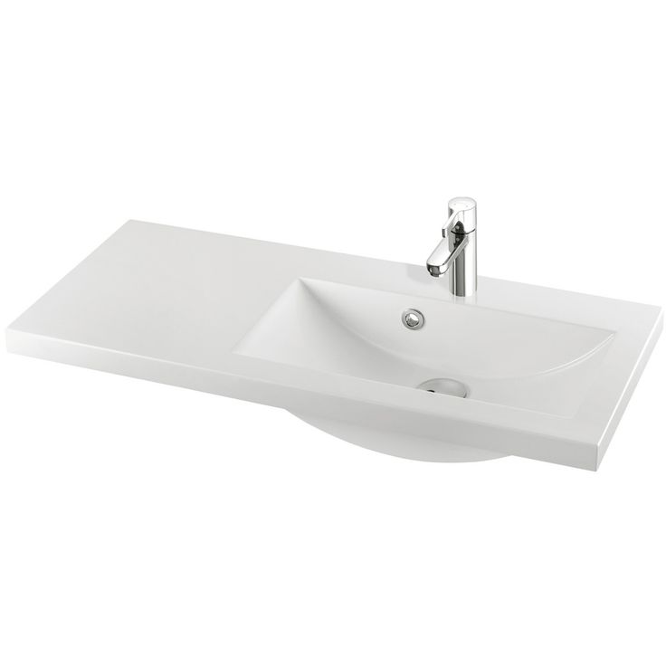 Pesuallas Clever, 902x390x40mm, oikea, valkoinen