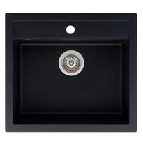 Keittiöallas Otsoson Teno, 565x510mm, komposiitti, musta