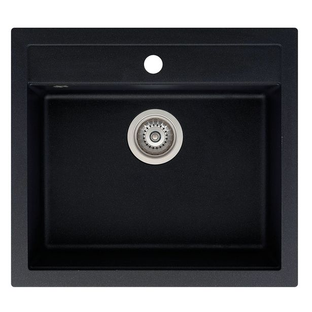 Keittiöallas Otsoson Teno, 565x510mm, komposiitti, musta