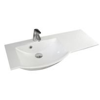 Pesuallas Susa 903x390x153mm, vasen, valkoinen, Verkkokaupan poistotuote
