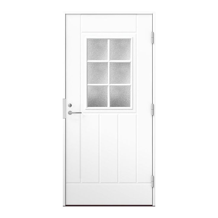 Ulko-ovi Oulux 6R Extra 9-10x21 karmi 115 mm valkoinen