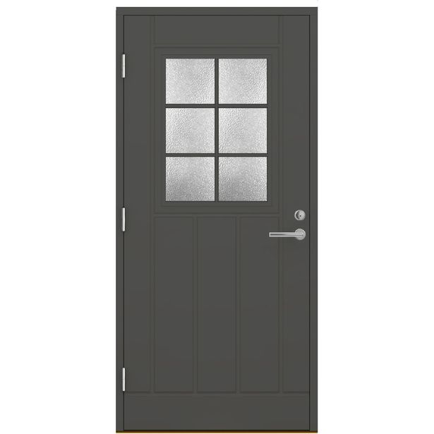 Ulko-ovi Oulux 6R Extra 9-10x21 karmi 115 mm RR23 tummanharmaa
