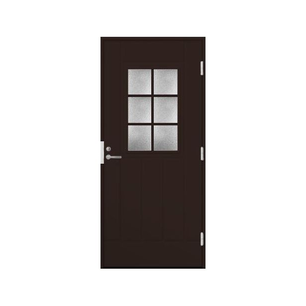 Ulko-ovi Oulux 6R Extra 9-10x21 karmi 115 mm RR32 tummanruskea