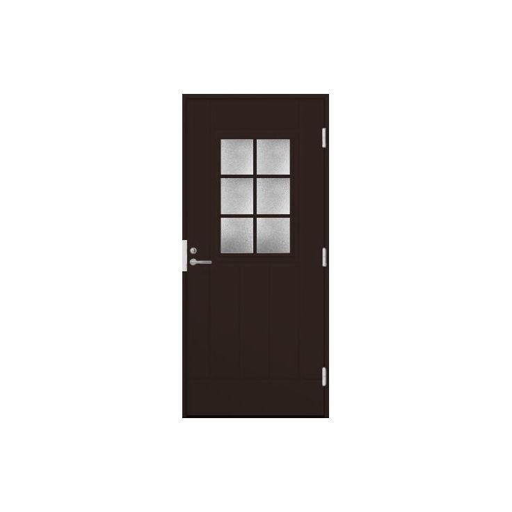 Ulko-ovi Oulux 6R Extra 9-10x21 karmi 115 mm RR32 tummanruskea