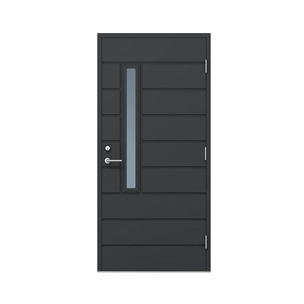 Ulko-ovi Oulux Modern 9-10x21 karmi 115 mm RR23 tummanharmaa