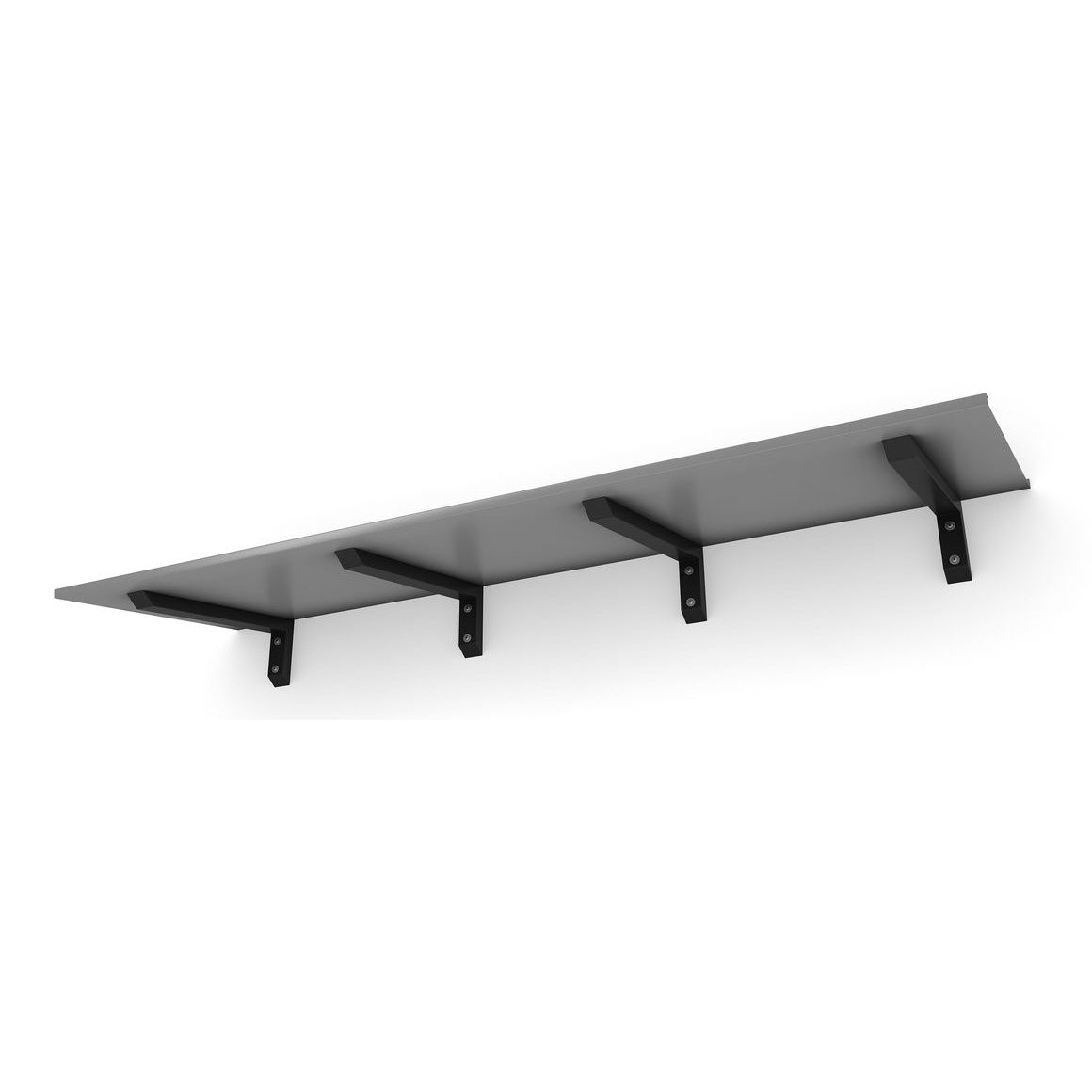 Ovikatos Designtak Easy Collection Bold Small, 250cm, hopea alumiini, musta kannake