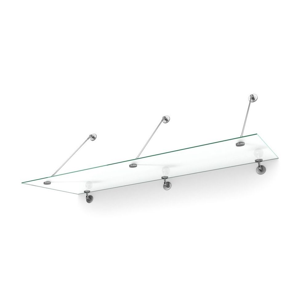 Ovikatos Designtak Easy Collection Stainless Tube, 200x80cm, huurrettu lasi