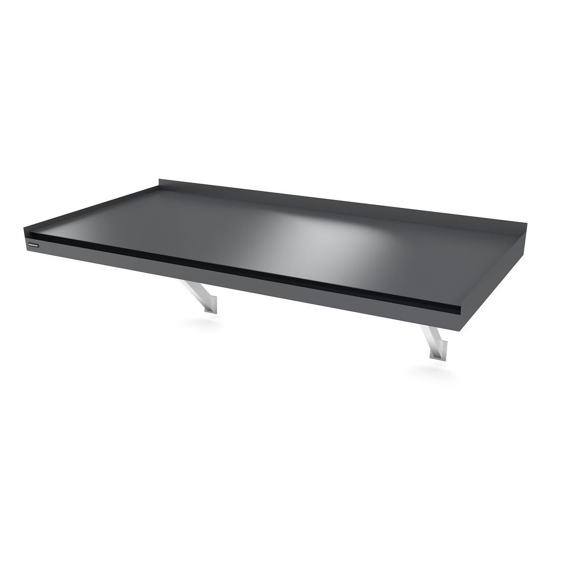 Ovikatos Designtak Modern Flat Console, 200cm, tummanharmaa, vasen