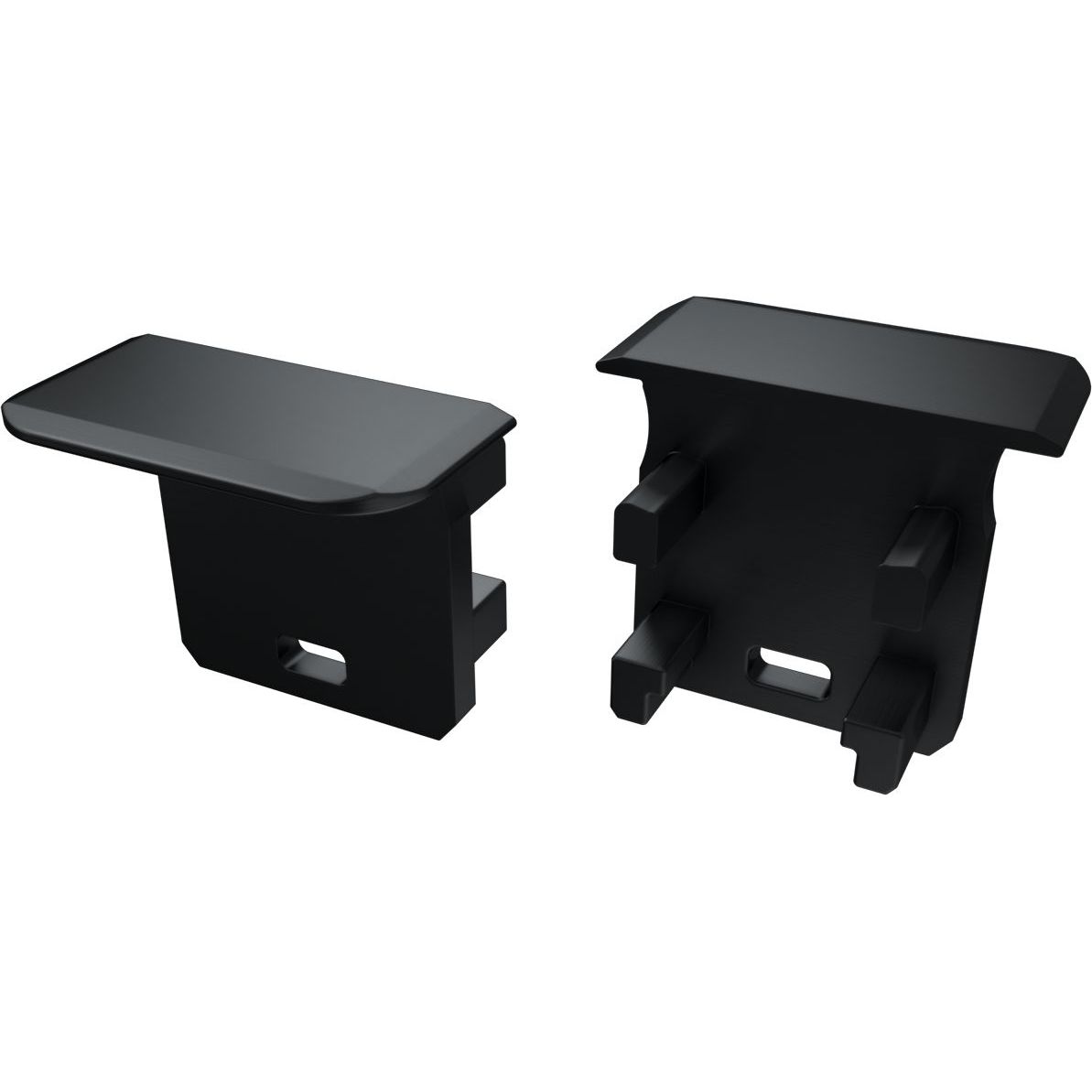 Päätypalat Lumines G, reiällä, musta