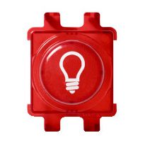 Painike Schneider Electric Renova, lamppu-symboli, punainen