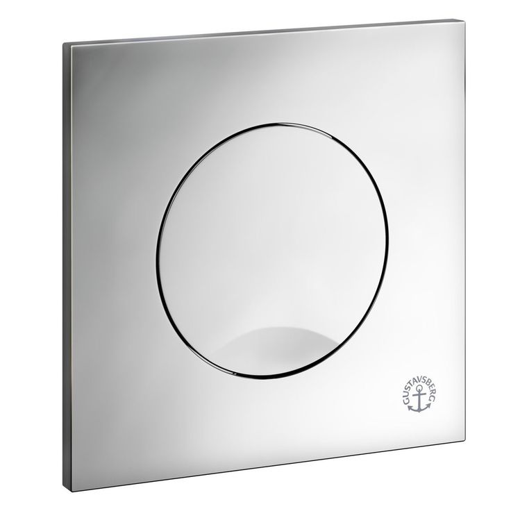 Seinä-WC:n huuhtelupainike Gustavsberg Trimont XS, pyöreä, yksöishuuhtelu, kirkas kromi