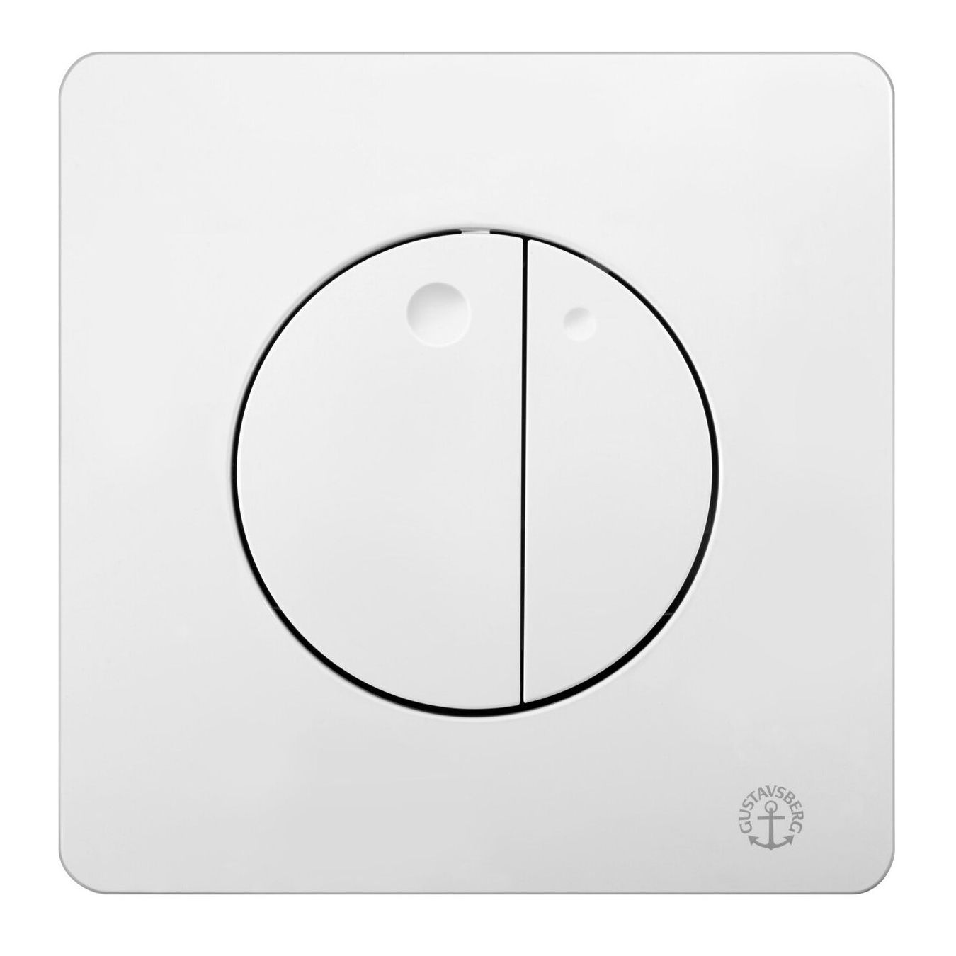 Seinä-WC:n huuhtelupainike Gustavsberg Triomont Duo, sisäänrakennettu huuhtelusäiliö, valkoinen