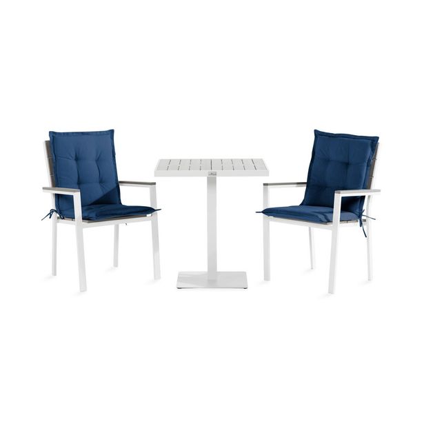 Parvekeryhmä Tunis, 70x70cm, 2 tuolia, pehmusteet (09521)