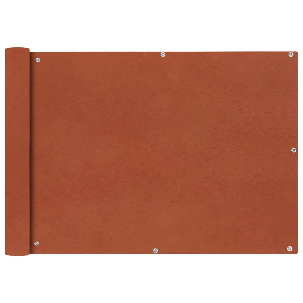 Parvekkeen suoja Oxford-kangas 75x600 cm terrakotta
