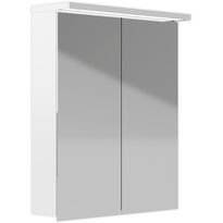 Peilikaappi LED-valaisimella Polaria Klara, 600x700 mm, pistorasia oikea, valkoinen, Verkkokaupan poistotuote