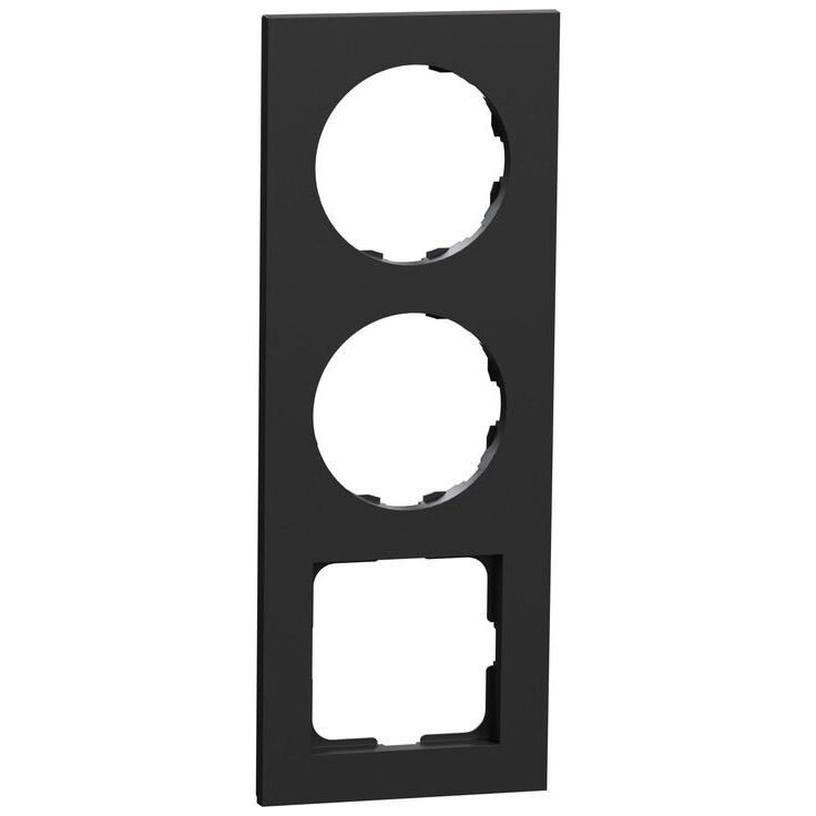 Peitelevy Schneider Electric ELKO One, 3-osainen, 2x pyöreä aukko + 1x 56x56-neliöaukko