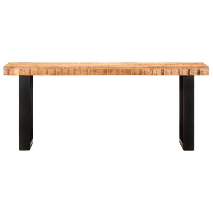 Penkki 110 cm karkea mangopuu ja teräs (86460)