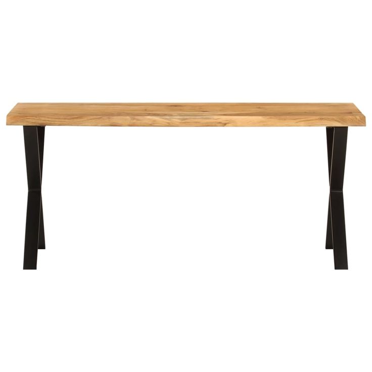 Penkki elävillä reunoilla 105 cm täysi akasiapuu (72757)