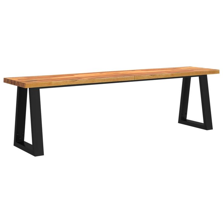 Penkki elävillä reunoilla 160 cm täysi akasiapuu (53295)