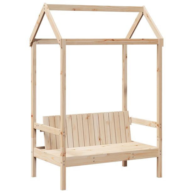 Penkki katoksella 117,5x70x176,5 cm täysi mänty (46994)