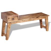 Penkki laatikolla täysi mangopuu 120x36x60 cm (43461)