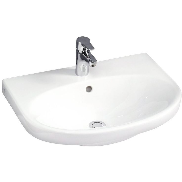 Pesuallas Gustavsberg Nautic, 56 cm, pultti/kannatinkiinnitys, ilman hananreikää, vakiopintakäsittely