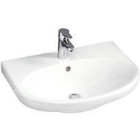 Pesuallas Gustavsberg Nautic, 60 cm, pultti/kannatinkiinnitys, ilman hananreikää, vakiopintakäsittely